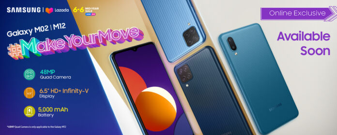 Samsung Galaxy M12 and M02, set to launch on Lazada’s 6.6 Mid-Year Sale
