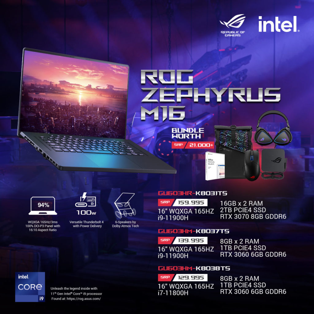 ASUS launches the ROG Zephyrus S17 & Zephyrus M16 in the Philippines