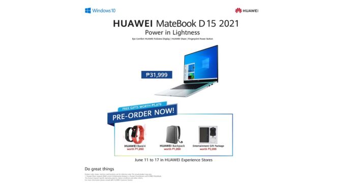 Pre-order Huawei MateBook D 15 2021 to get freebies worth Php5K+