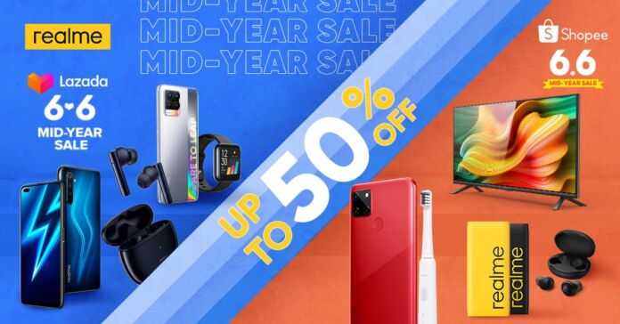 realme offers up to 50% off at 6.6 Mid-Year Sale
