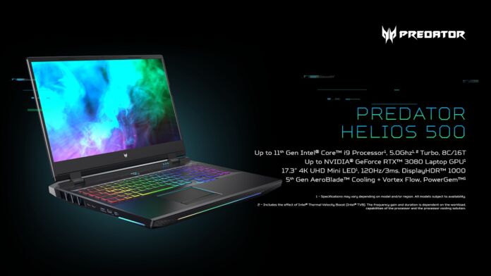 Acer intros new Predator Triton and Helios series gaming notebooks