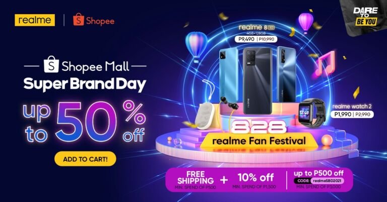 shopee realme 50 percent off brand day sale