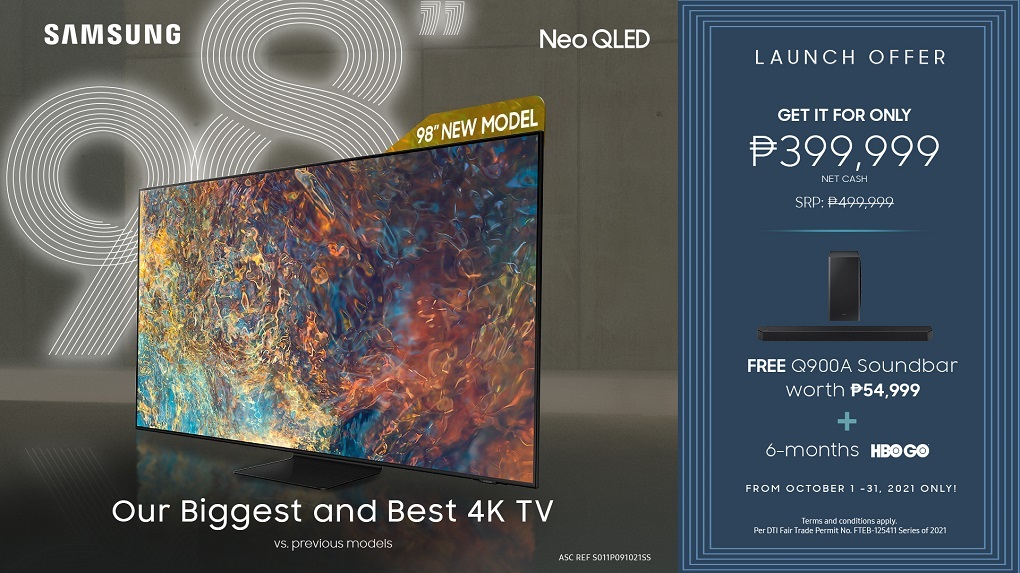 samsung 98 inch neo qled tv pre order philippines