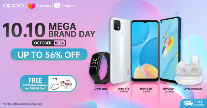 You can enjoy 56% off at OPPO devices this 10.10 Mega Sale at Lazada and Shopee!