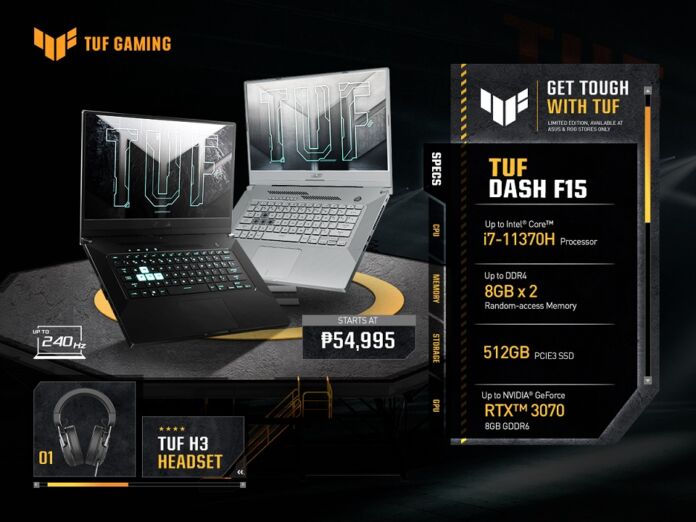 ASUS outs exclusive bundle deals for TUF Dash F15 gaming laptops