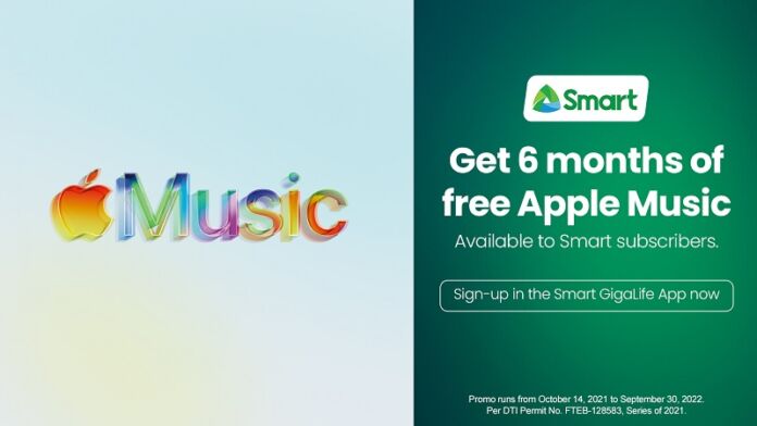 Smart offers 6-month FREE subscription to Apple Music
