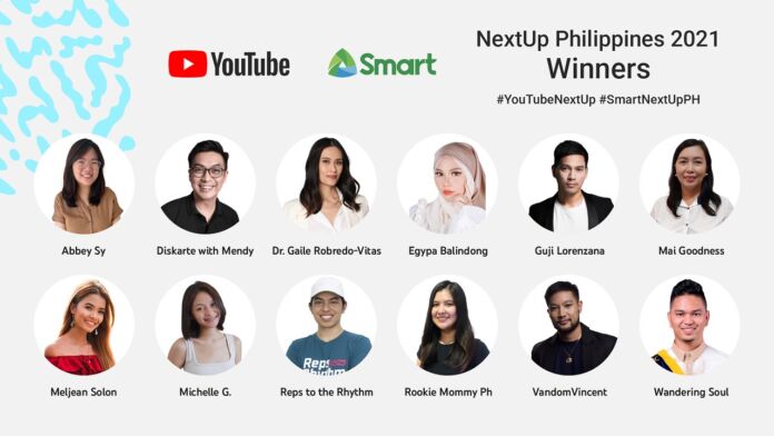 YouTube, Smart announce the 12 winners of NextUp Philippines 2021