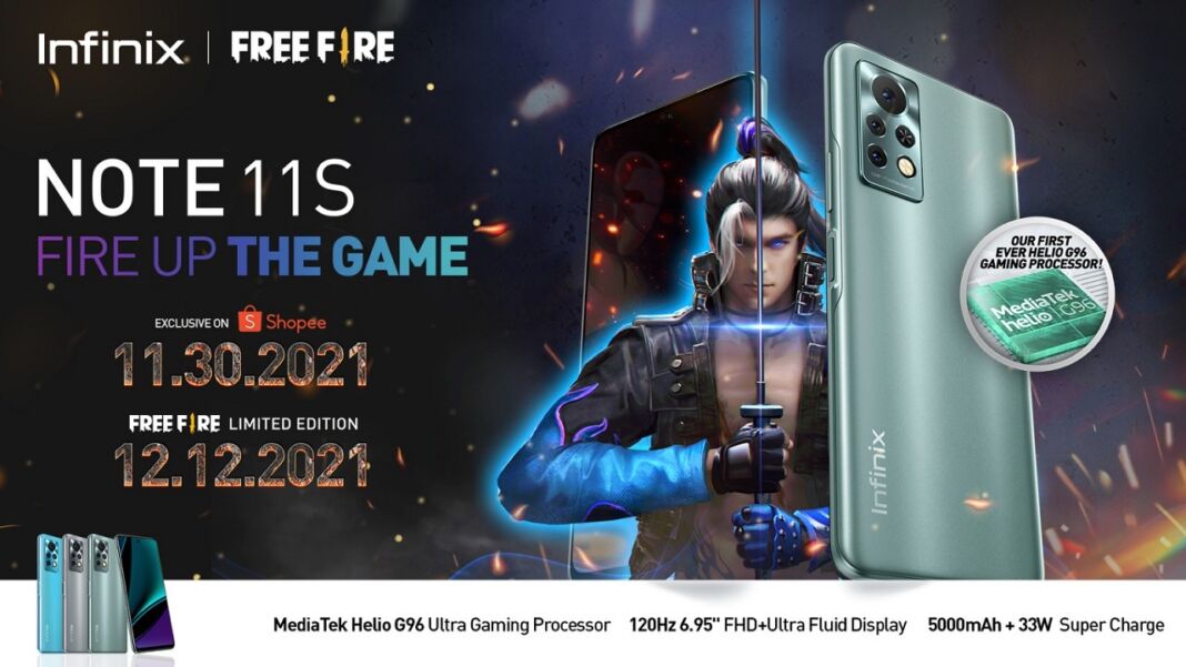 infinix note 11s free fire edition shopee