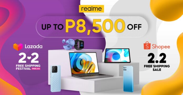 Save up to 55% OFF on realme devices this coming 2.2 sale