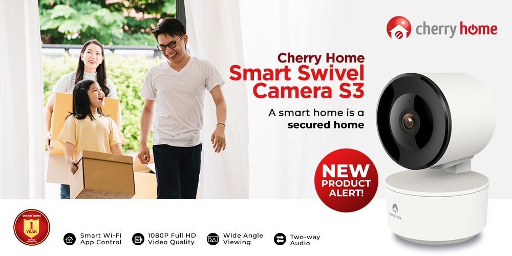 cherry home smart swivel camera s3 price specs
