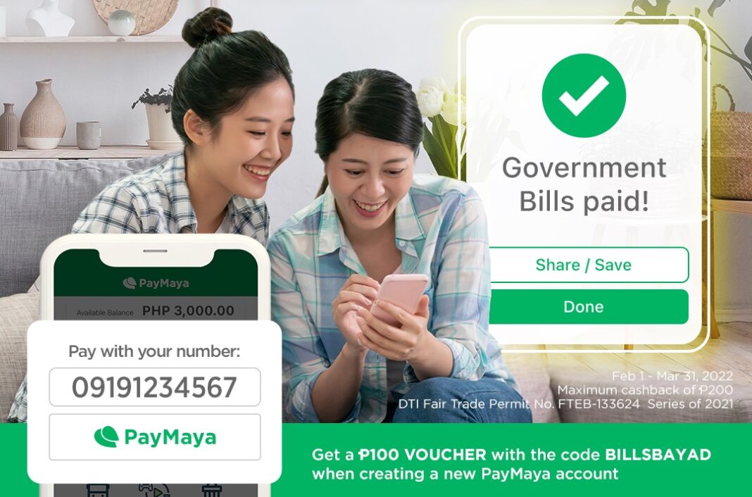 paymaya government fees payment cashback