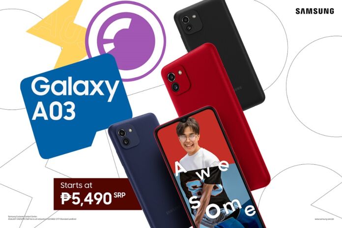 Samsung launches Galaxy A03 in PH, price starts at Php5,490