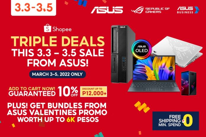 Get exclusive deals on ASUS, ROG products with Shopee 3.3 sale