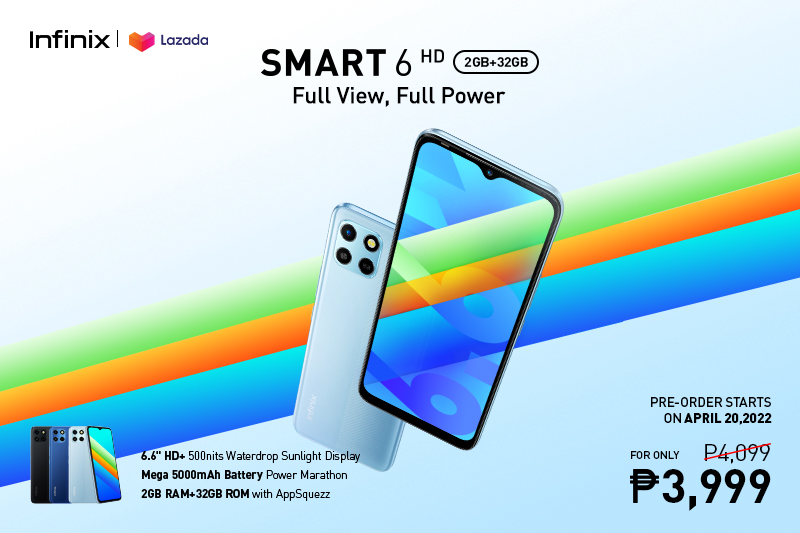 infinix smart 6 hd specs price availability philippines