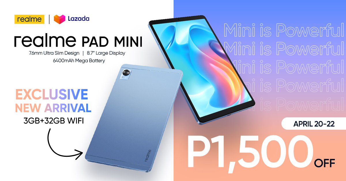 realme Pad Mini 3GB/32GB WiFi variant coming to PH - Jam Online