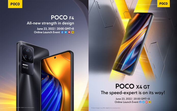 POCO X4 GT & POCO F4 are launching this June 23