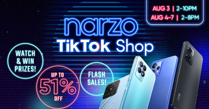 narzo offers up to 51% discount and FREE shipping on TikTok Shop