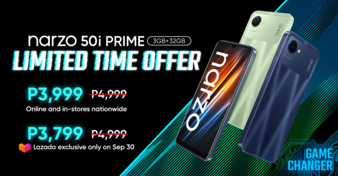 Narzo 50i Prime will be available for Php3,799 this September 30!
