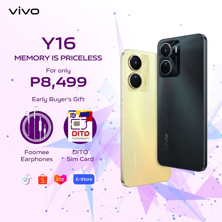 vivo y16 launched in the Philippines.