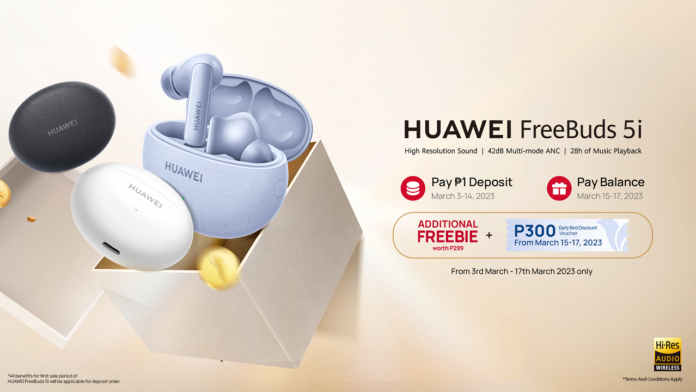 HUAWEI announces Php1 Promo for FreeBuds 5i from March 3-17