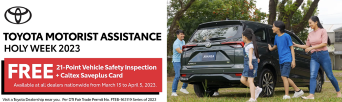 Toyota Motor Philippines Offers Free Pre-Holy Week Vehicle Safety Inspections and Roadside Assistance