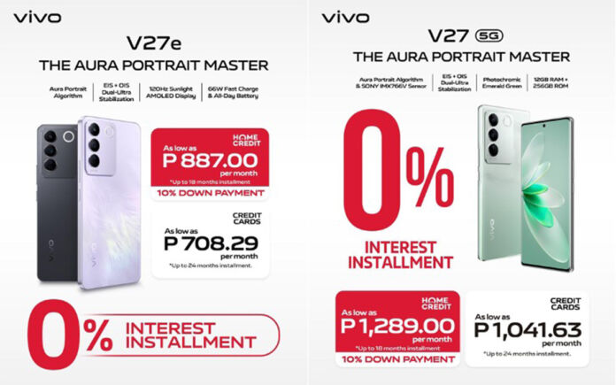 You can take home a vivo V27 Series smartphone via Home Credit and Credit Cards