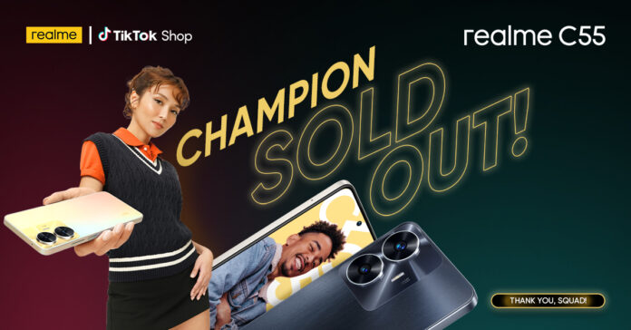 realme C55 sold out on TikTok in less than 4 hours