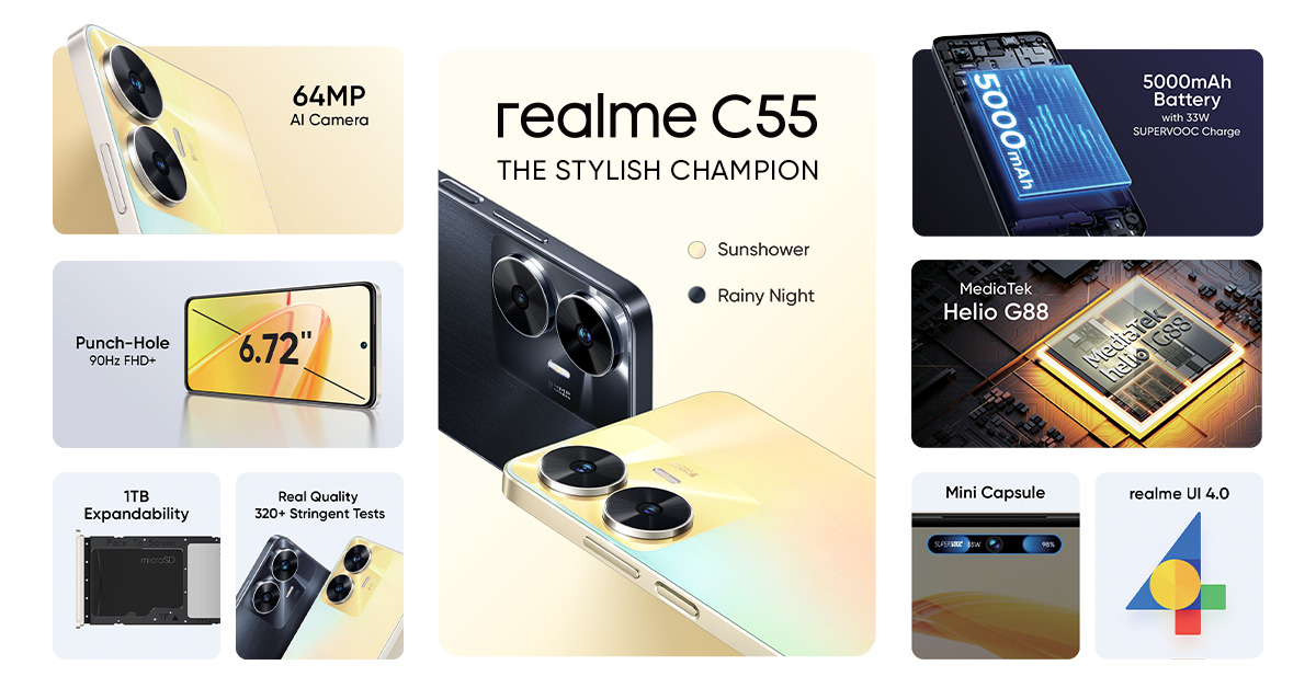 realme C55: Mini Capsule, massive storage, beyond basic design starting at  Php 8,999 – Manila Millennial