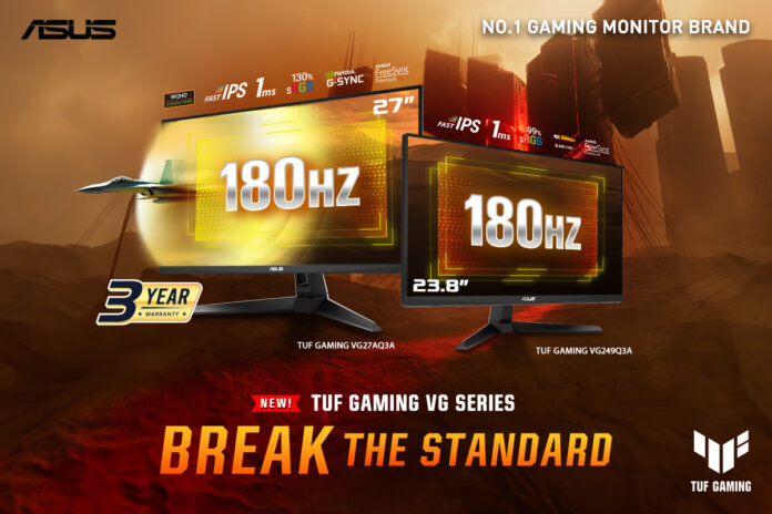 ASUS outs new TUF gaming monitor lineup with 180Hz refresh rate