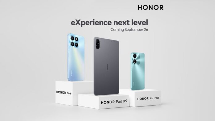 HONOR X6a, X5 Plus, and Pad X9 to launch on September 26