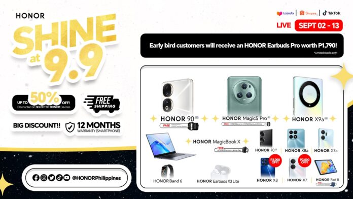 HONOR Philippines announces 9.9 Sale deals