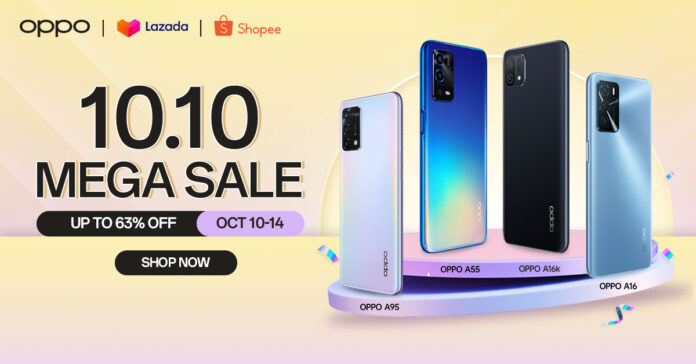 OPPO offers up to 63% OFF and discounts vouchers this 10.10
