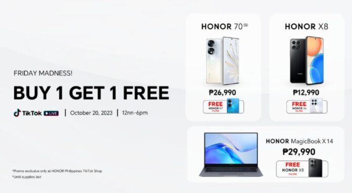 HONOR announces Buy 1 Take 1 promo