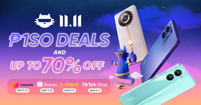 realme outs 11.11 promo, announces 1 Peso Deals