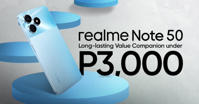 realme Note 50, a feature-rich smartphone under Php3K