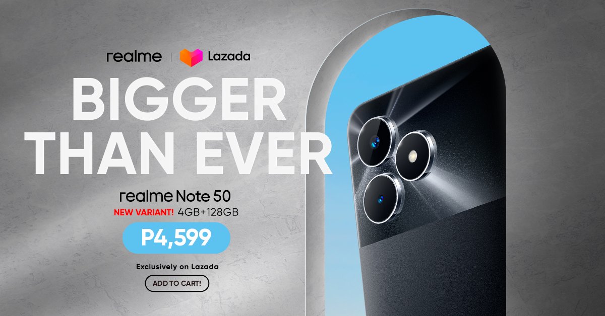 realme Note 50 now comes with a 4GB+128GB Storage Variant