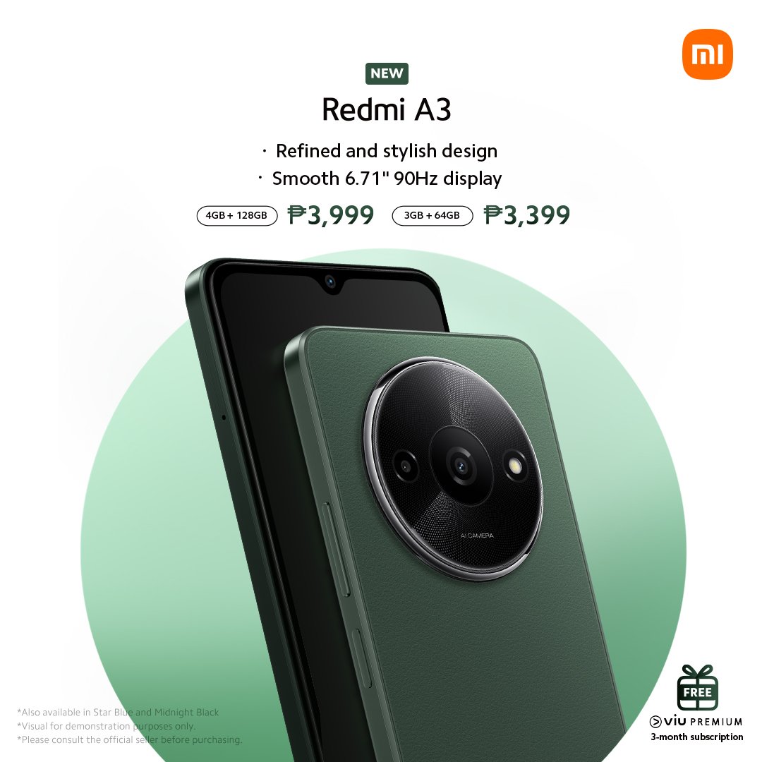 Xiaomi Redmi A3: Smartphone Entry-Level dengan Desain Premium, Layar 90Hz, dan Baterai 5000mAh