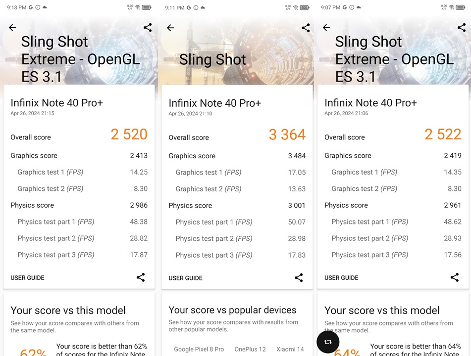 infinix note pro plus g benchmark