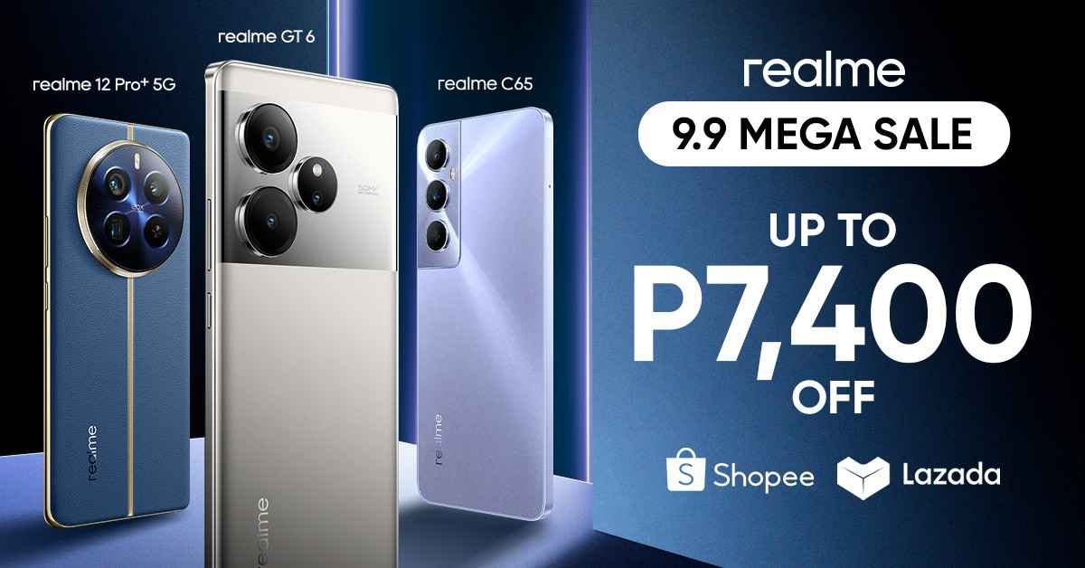 realme 9.9 Mega Sale offers up to Php7,400 discount