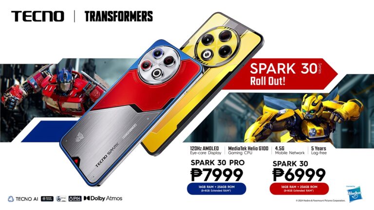 TECNO SPARK 30 Series Transformers Edition now available in the Philippines