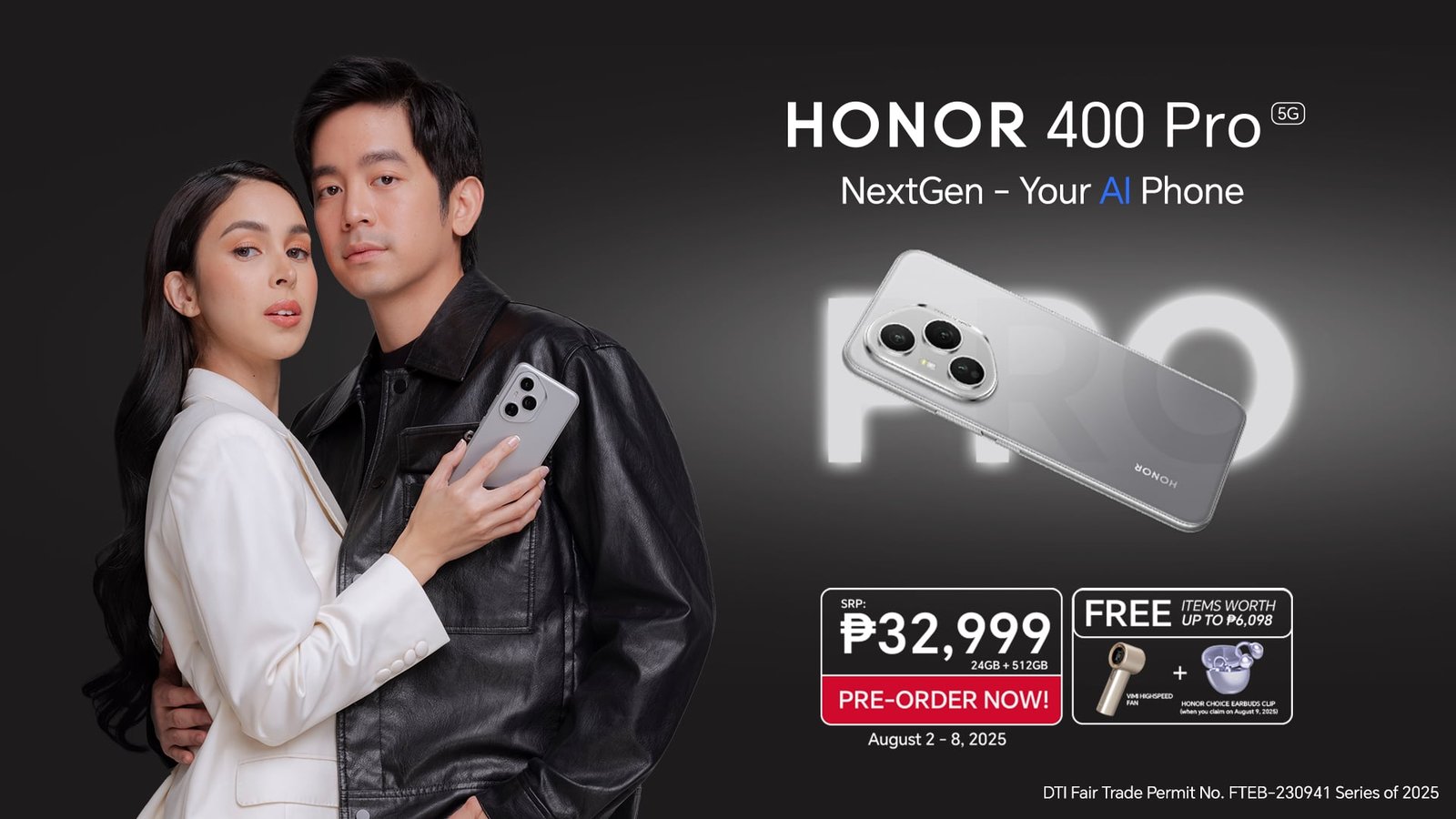 HONOR 400 Pro 5G Launches in the Philippines for Php32,999