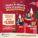 Lenovo Holiday Promo 2025 comes with up to Php5,000 eCashback, Free Canon Printers Holiday Promo Main KV
