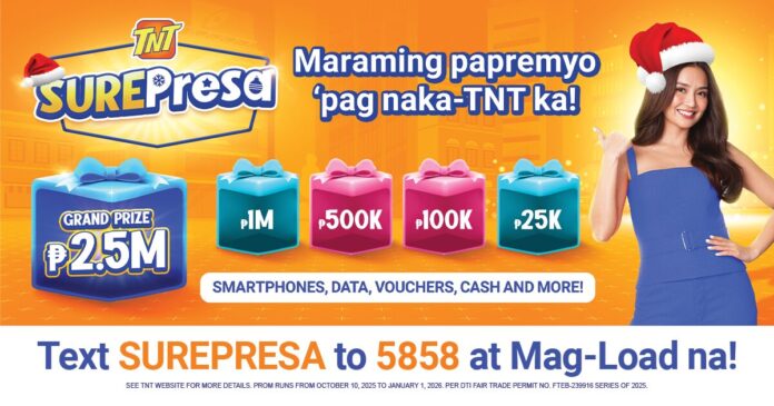 TNT Launches “Surepresa” Promo with Php 2.5 Million Grand Prize