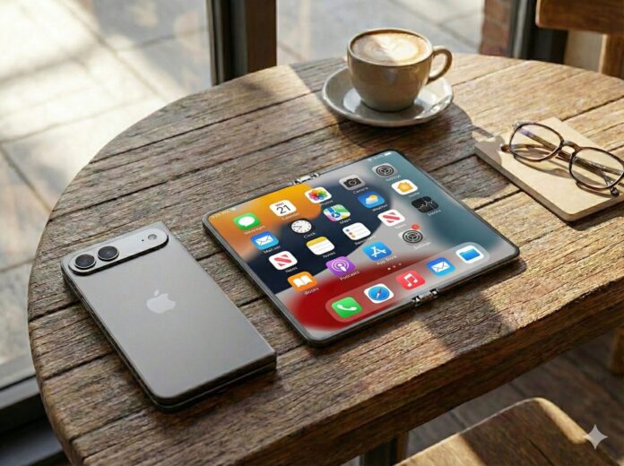 iPhone Fold mockup AI