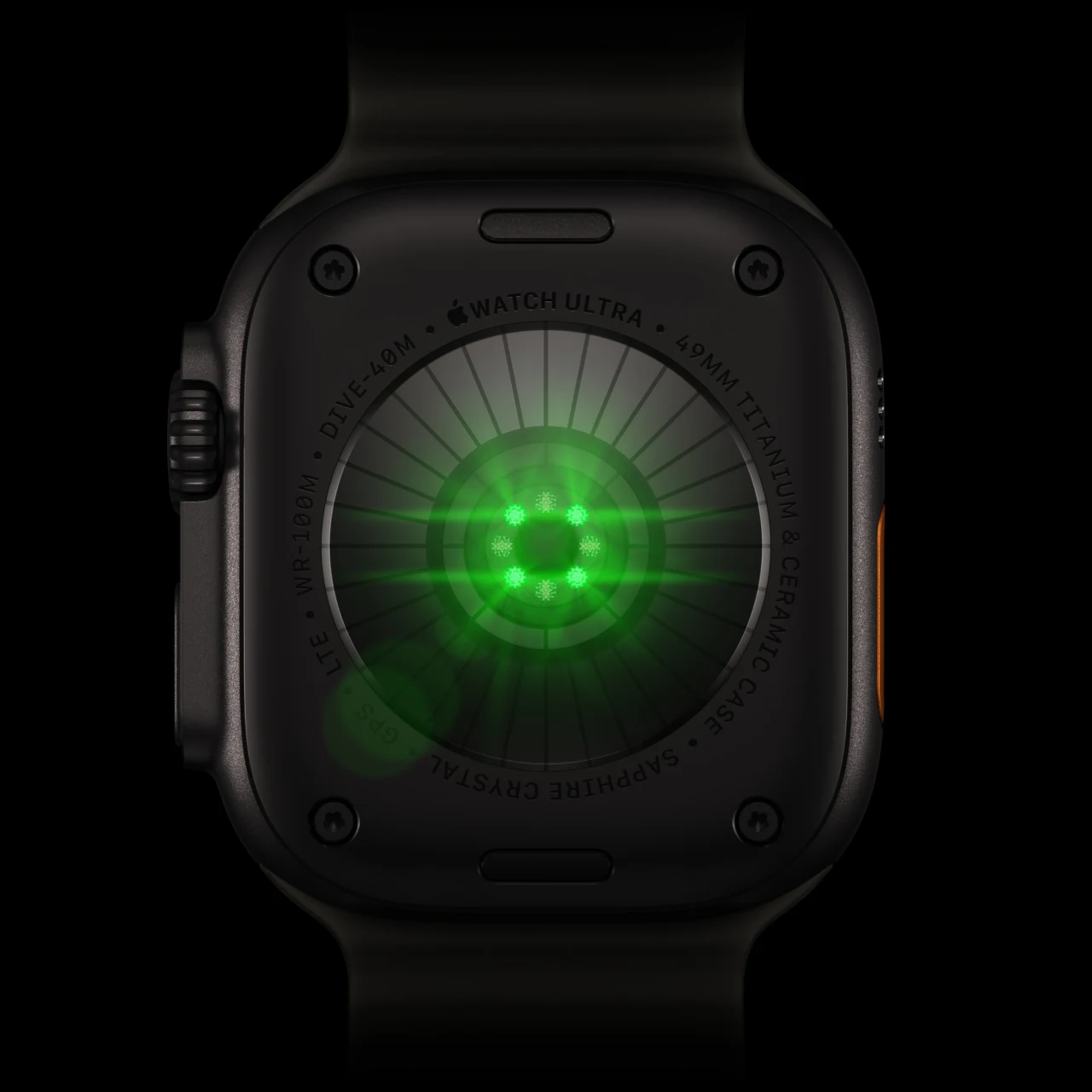 Re-architected Health Sensing System back sensor array on Apple Watch Ultra 4