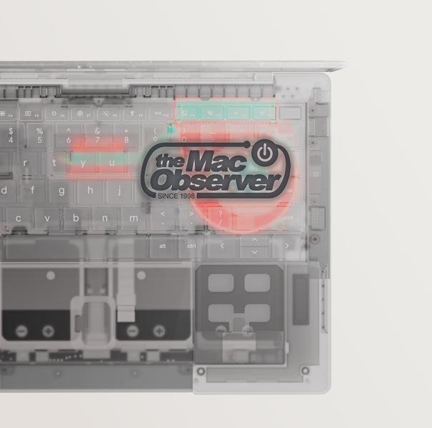 ASUS Googlebook internal cutaway showing active cooling fan and copper heat pipe