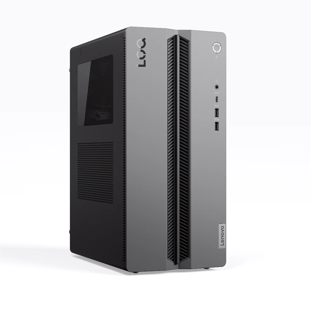 Lenovo LOQ Tower 17IRH11 pre-built gaming desktop in Luna Grey and Raven Black