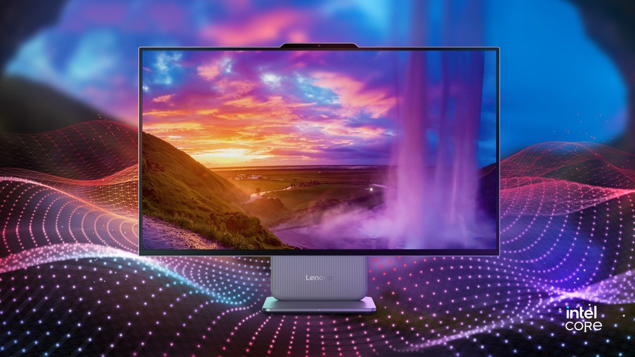 IdeaCentre AIO i 27-inch soundbar chin featuring premium Audio by Harman stereo speakers