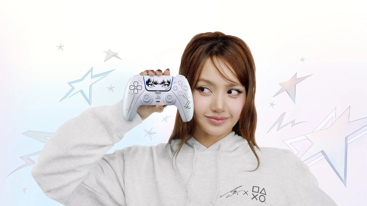Lisa x PlayStation collaboration hero image showing Lisa with the limited edition DualSense controller