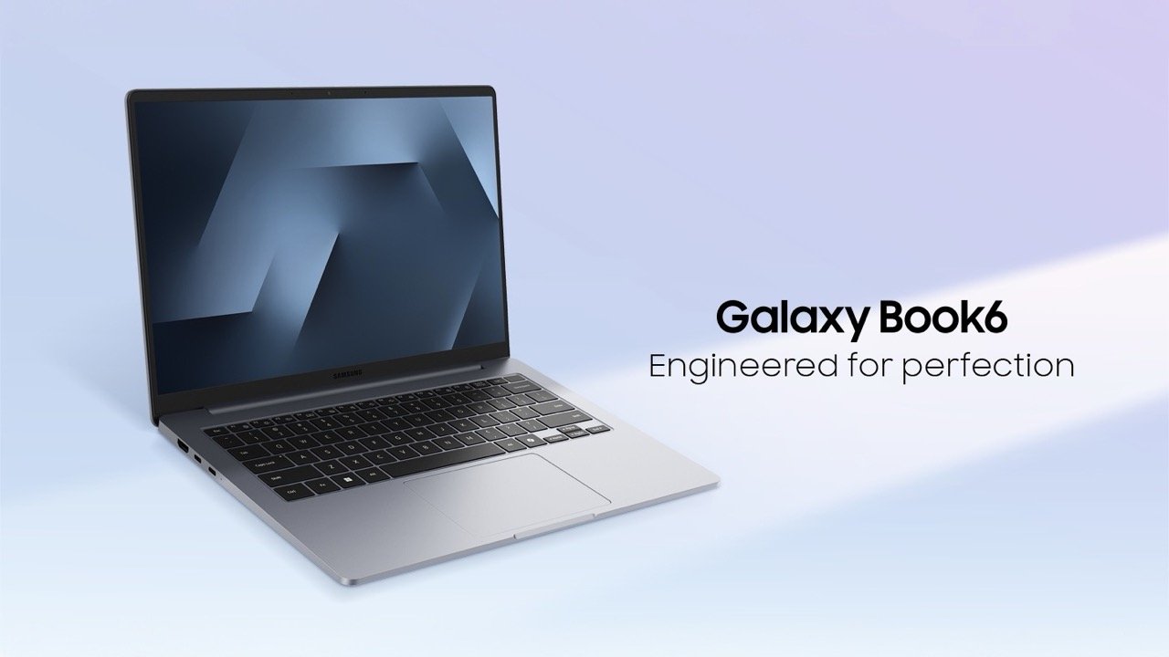 Samsung Galaxy Book6 slim profile showing port selection